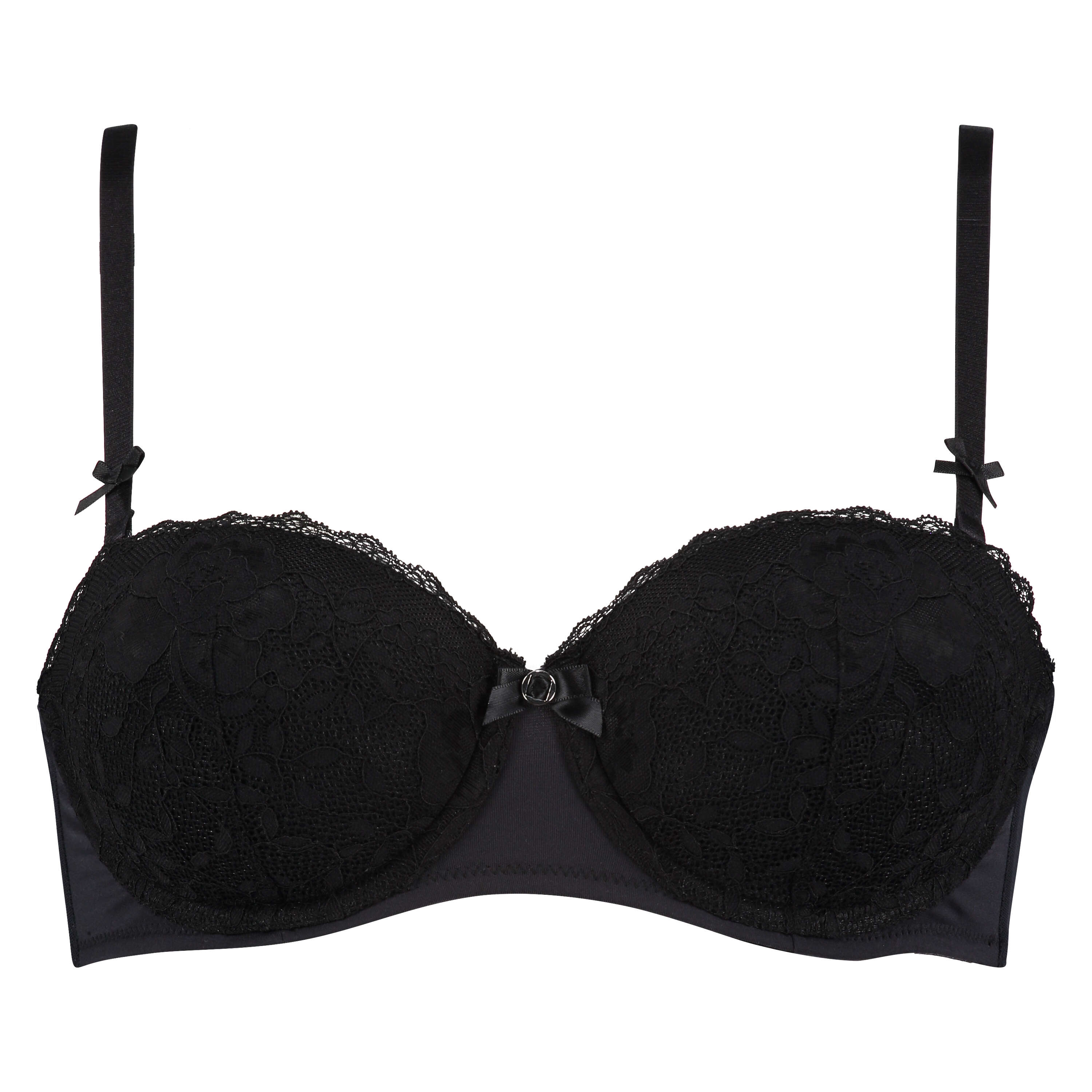 Soutien-gorge &agrave; armatures pr&eacute;form&eacute; sans bretelles Maya, Noir, main