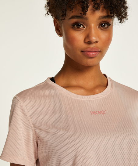 HKMX Crop Top Mesh, Rose