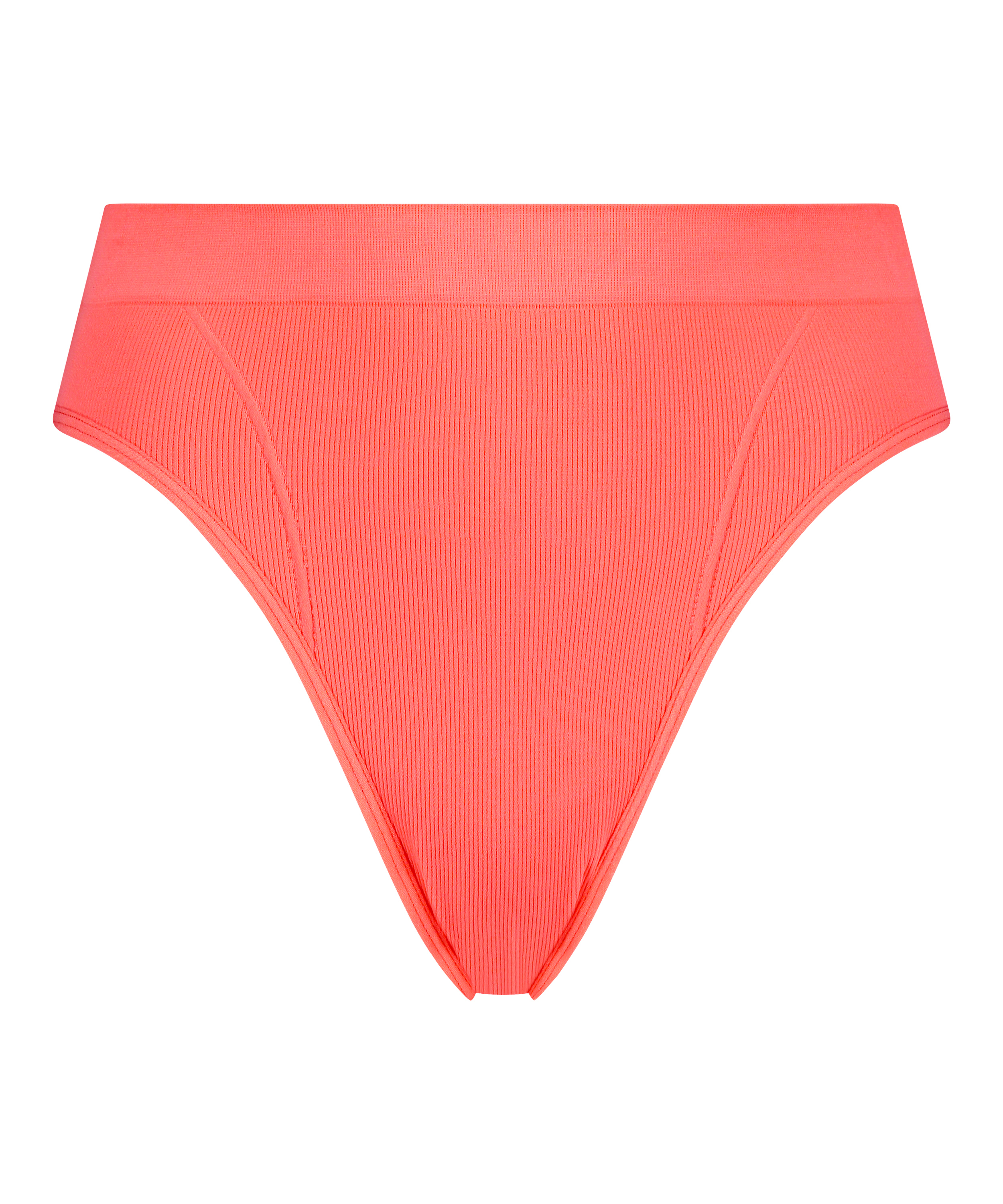 Slip brésilien taille haute Bae, Rose, main