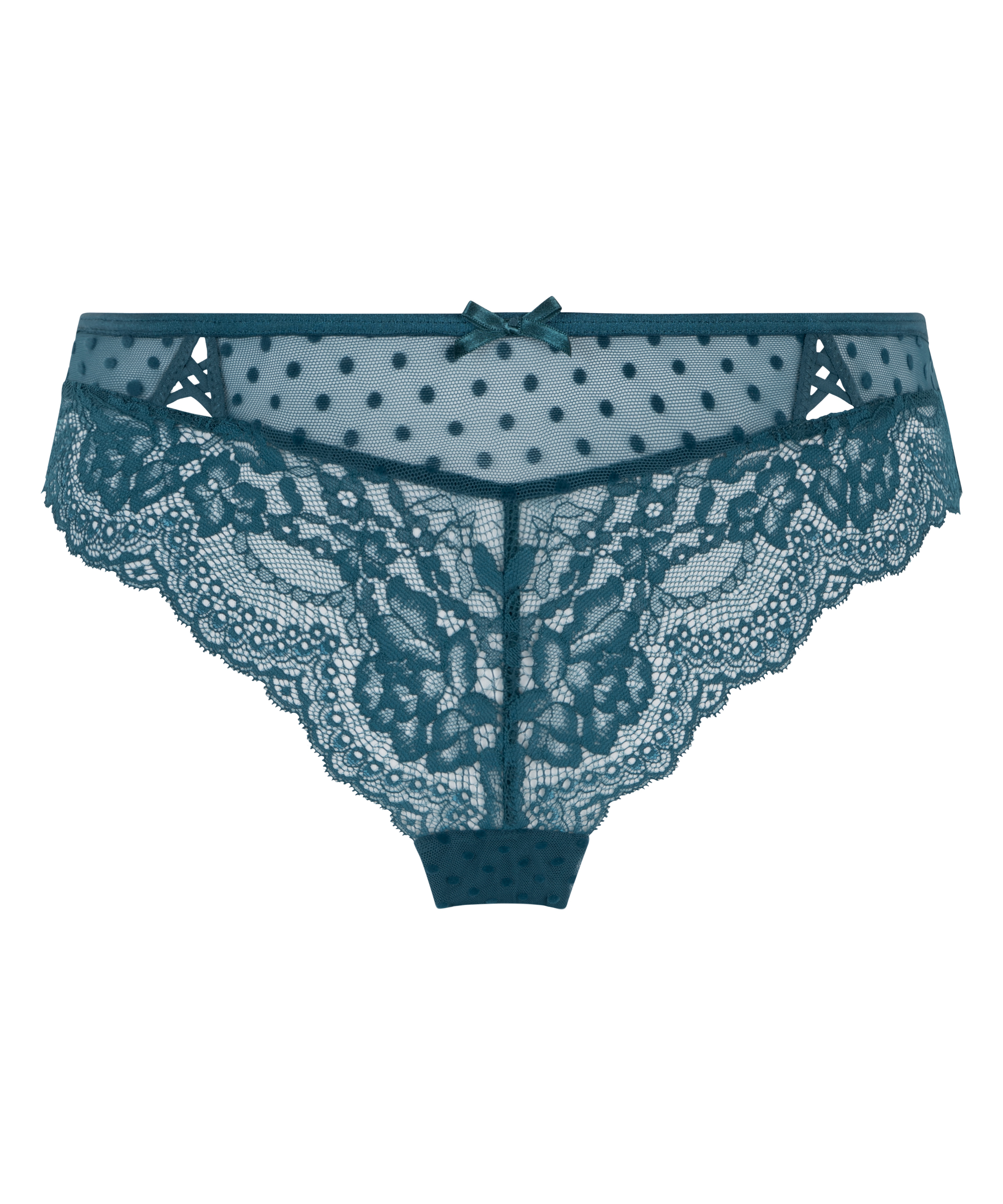 Slip brésilien Tonia, Bleu, main