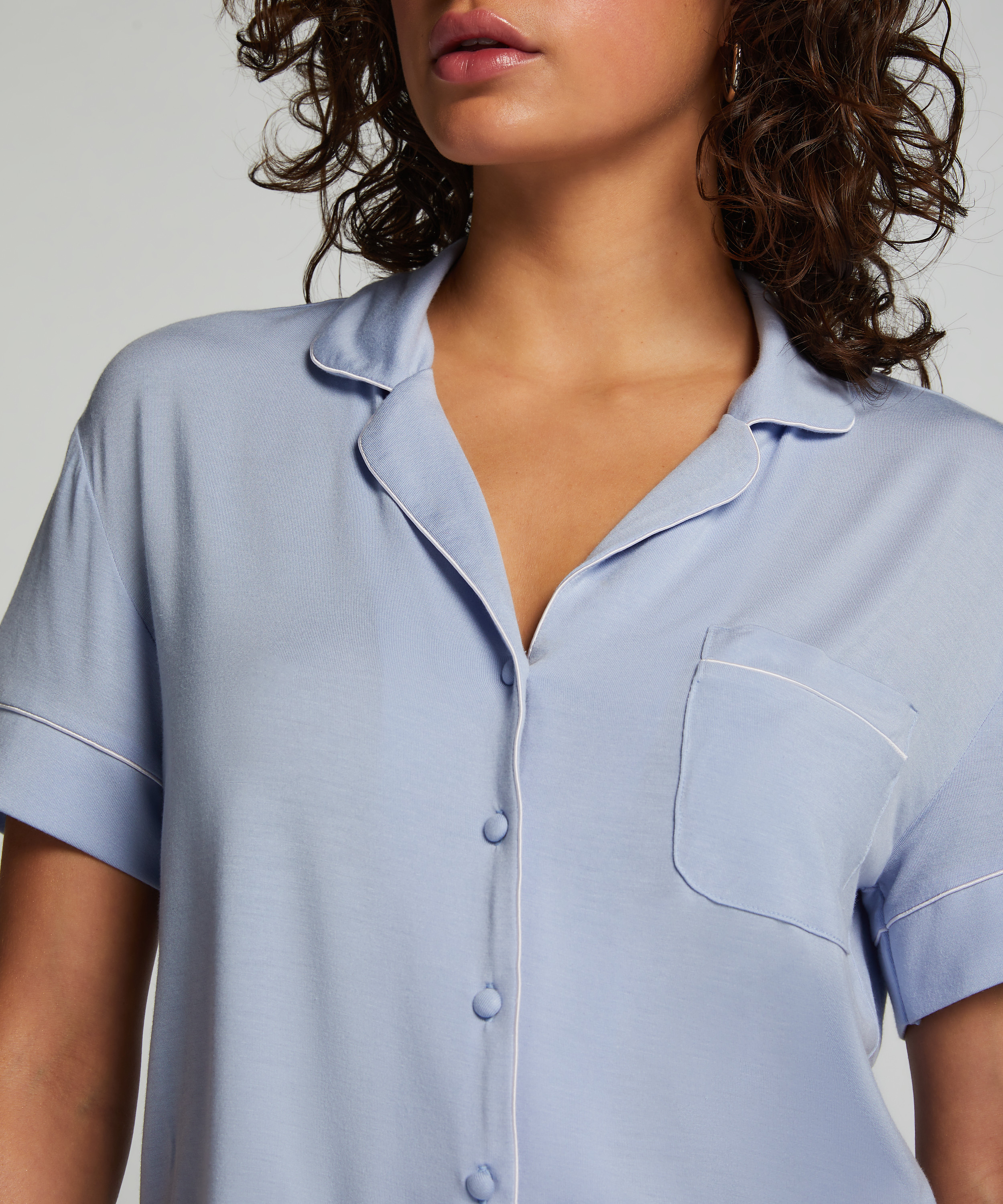 Kurzärmelige Jersey-Jacke Essential, Blau, main