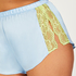Shorts Satin Spitze, Blau
