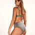 Slip de bikini taille haute Sunset Dream, Vert