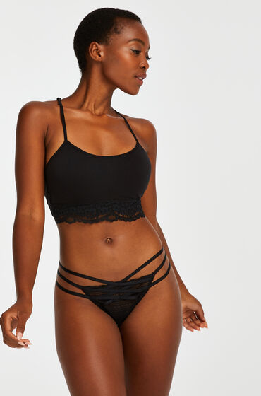 Hunkemöller Tanga string Phoenix Noir