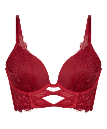 Marianna Push-up-Longline-BH, Rot