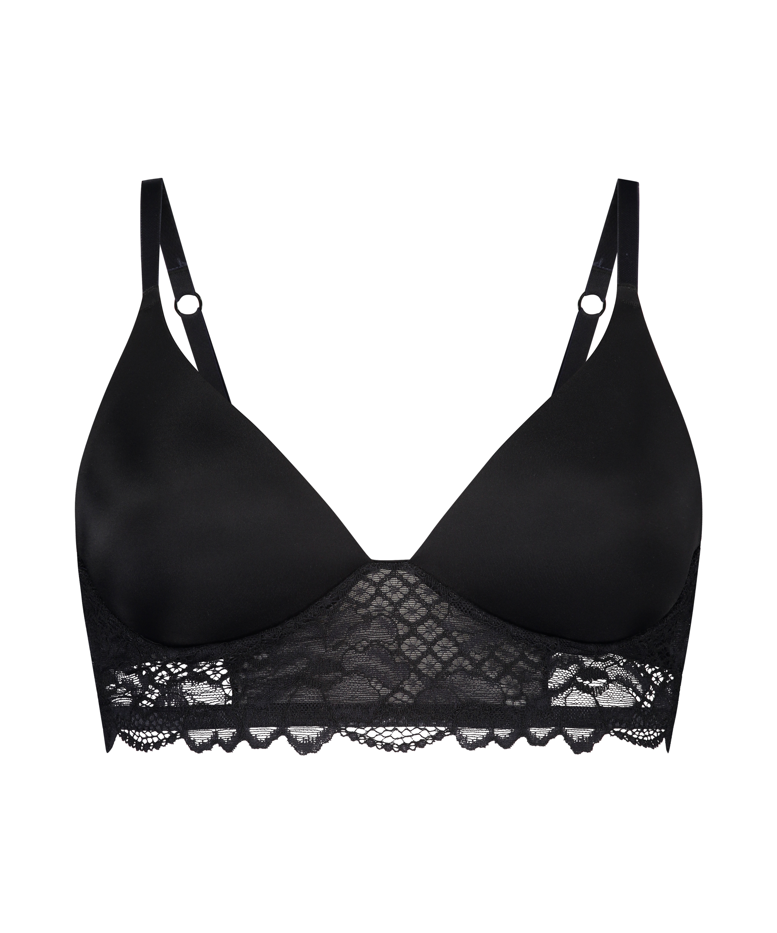 Soutien-gorge long rembourr&eacute; sans armatures Chloe, Noir, main