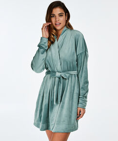Bademantel Velvet, gr&uuml;n