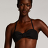 Haut de bikini bandeau Crinkle, Noir