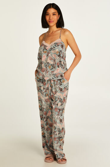 Hunkemöller Pyjamahose woven tapered Blau