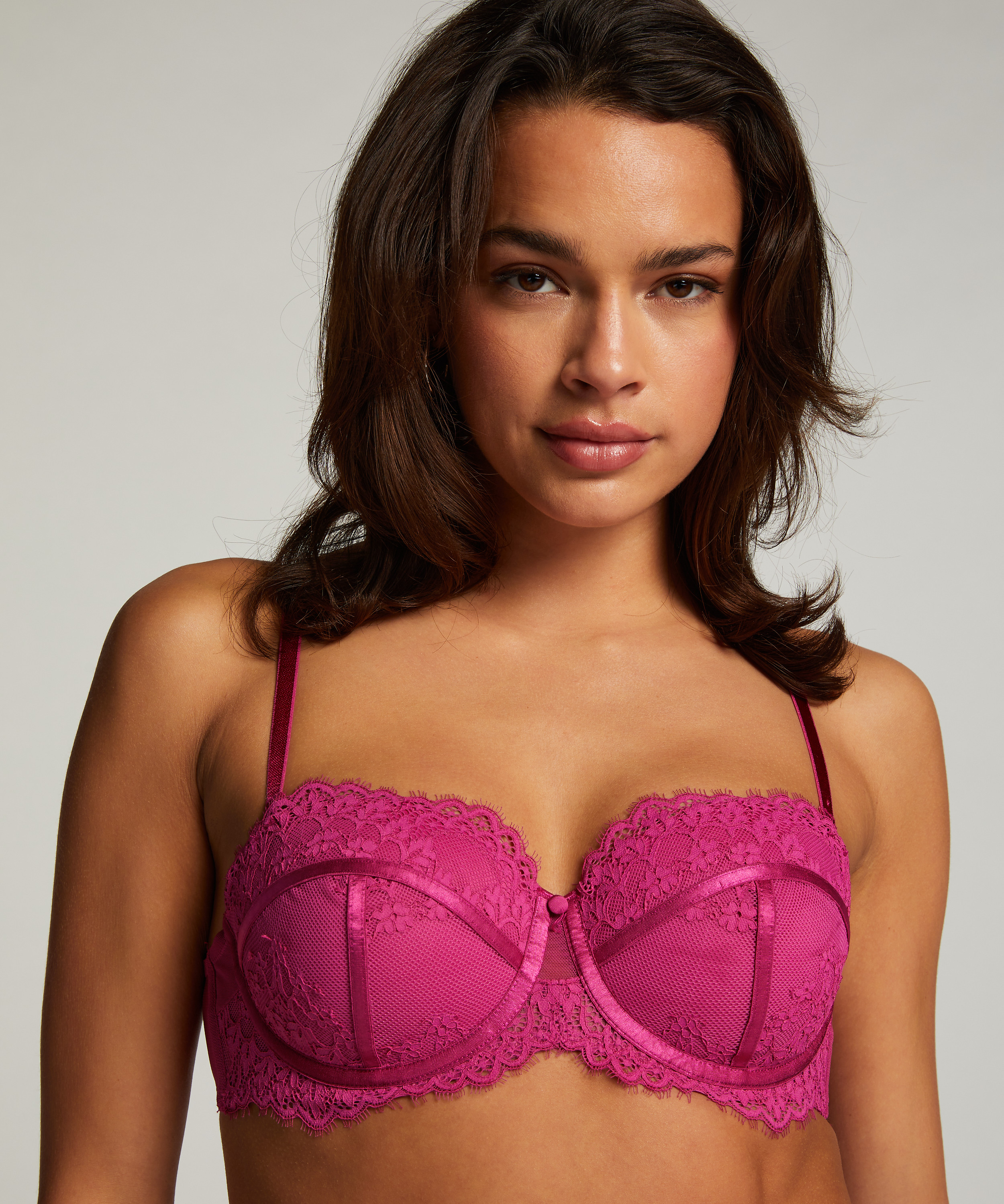 Soutien-gorge à armatures préformé sans bretelles Daisy, Rose, main