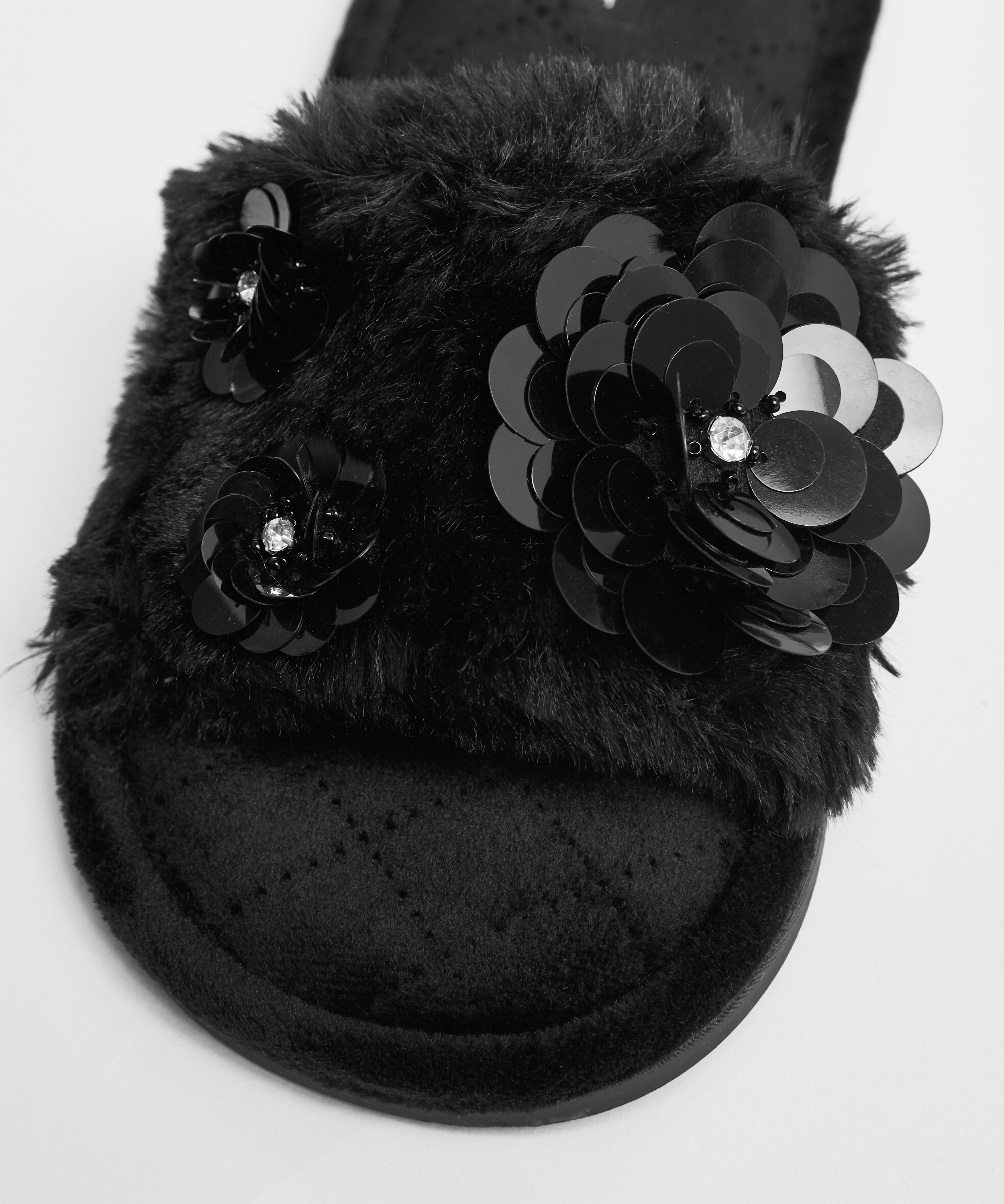 Slippers Floral, Schwarz, main