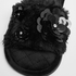 Slippers Floral, Schwarz