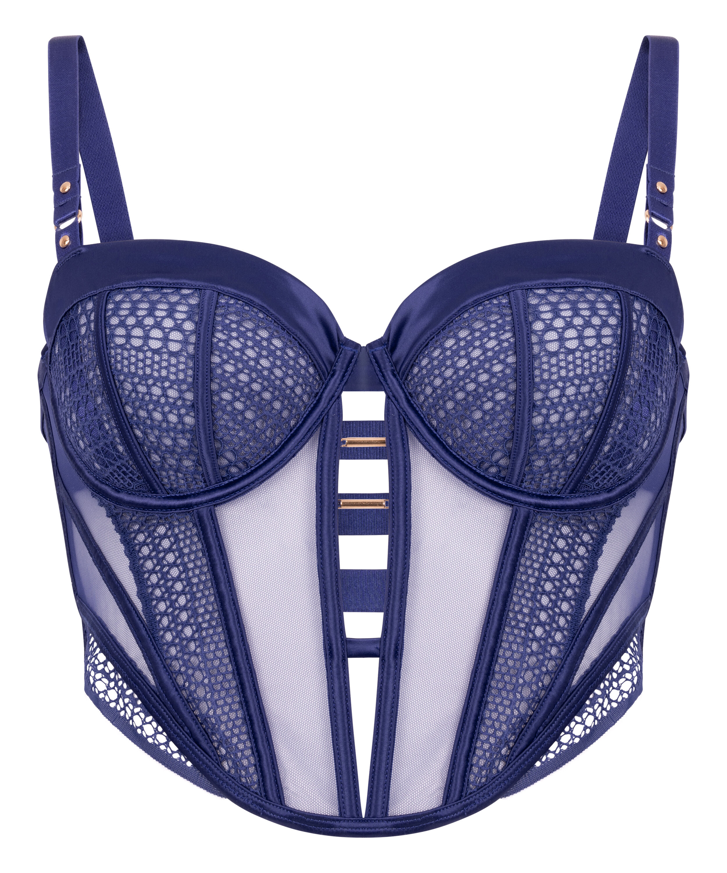 Soutien-gorge longline &agrave; armatures non rembourr&eacute; Missy, Bleu