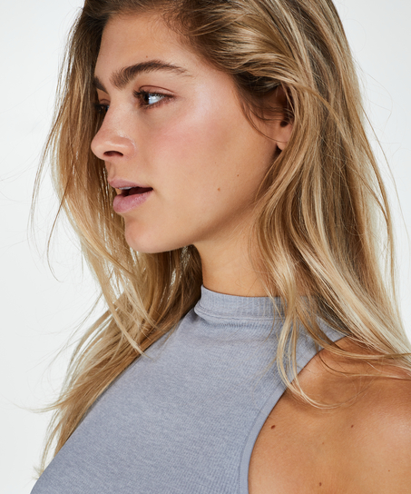 Haut c&ocirc;tel&eacute; sans coutures, Gris