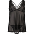 Babydoll Chiffon Lace, Schwarz