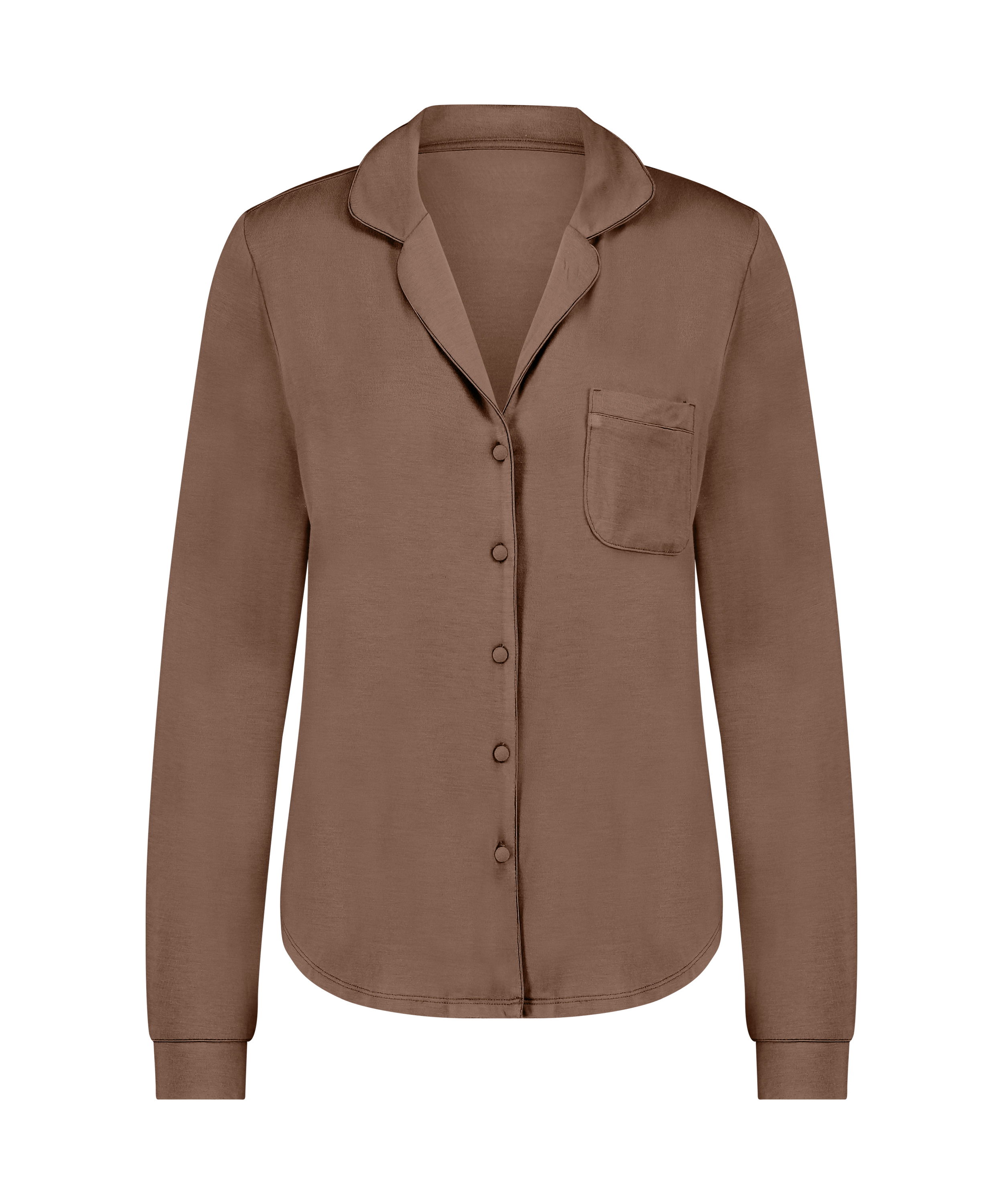 Veste à manches longues en jersey Essential, Marron, main