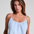 Cami en mousseline, Bleu