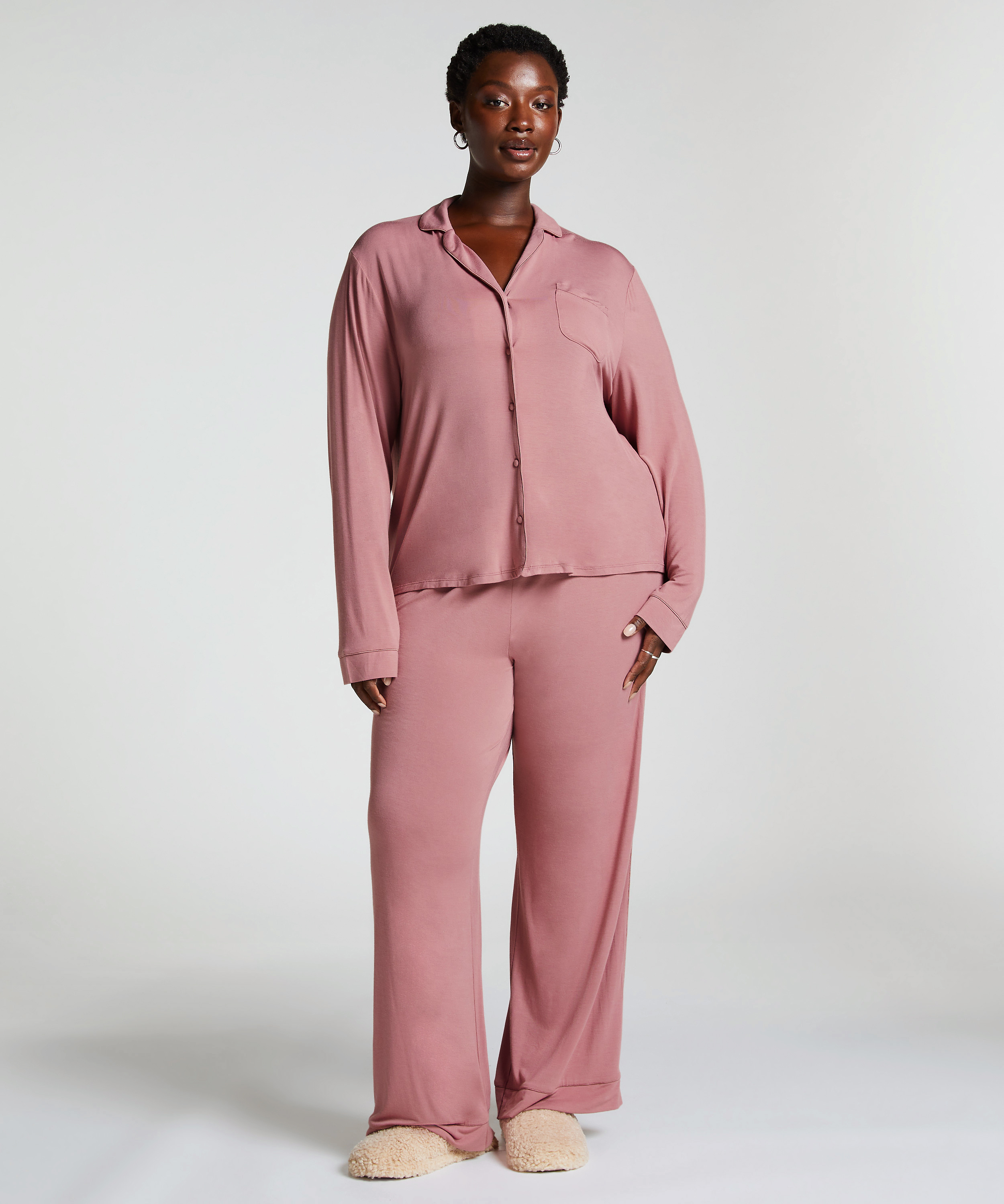 Langärmelige Jersey-Jacke Essential, Rose, main