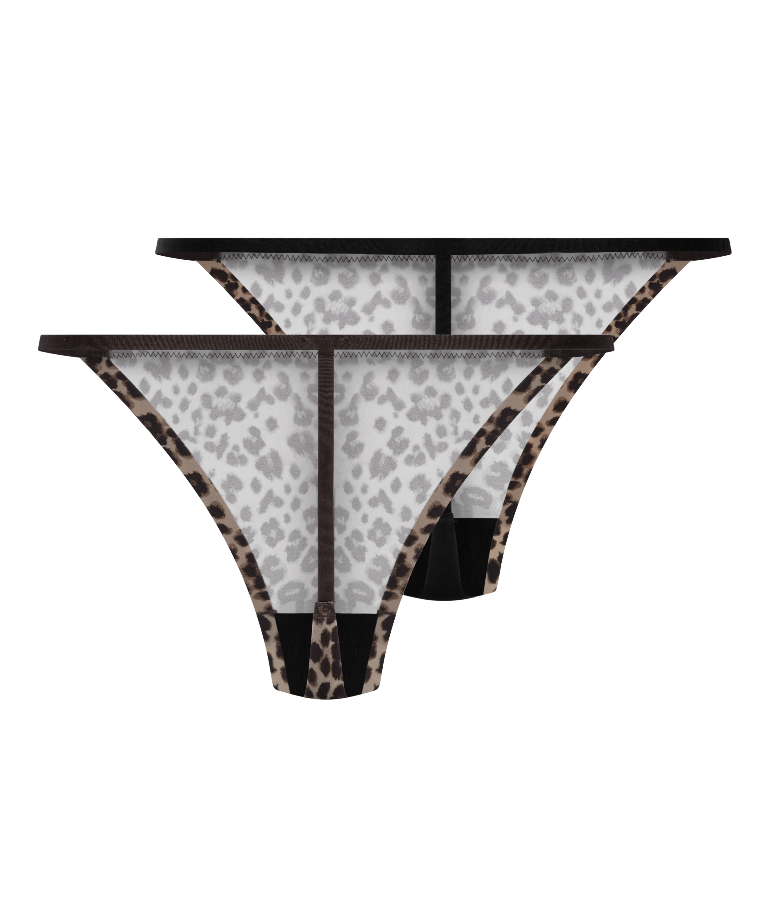 2er-Pack Micro Leopard String, Schwarz, main