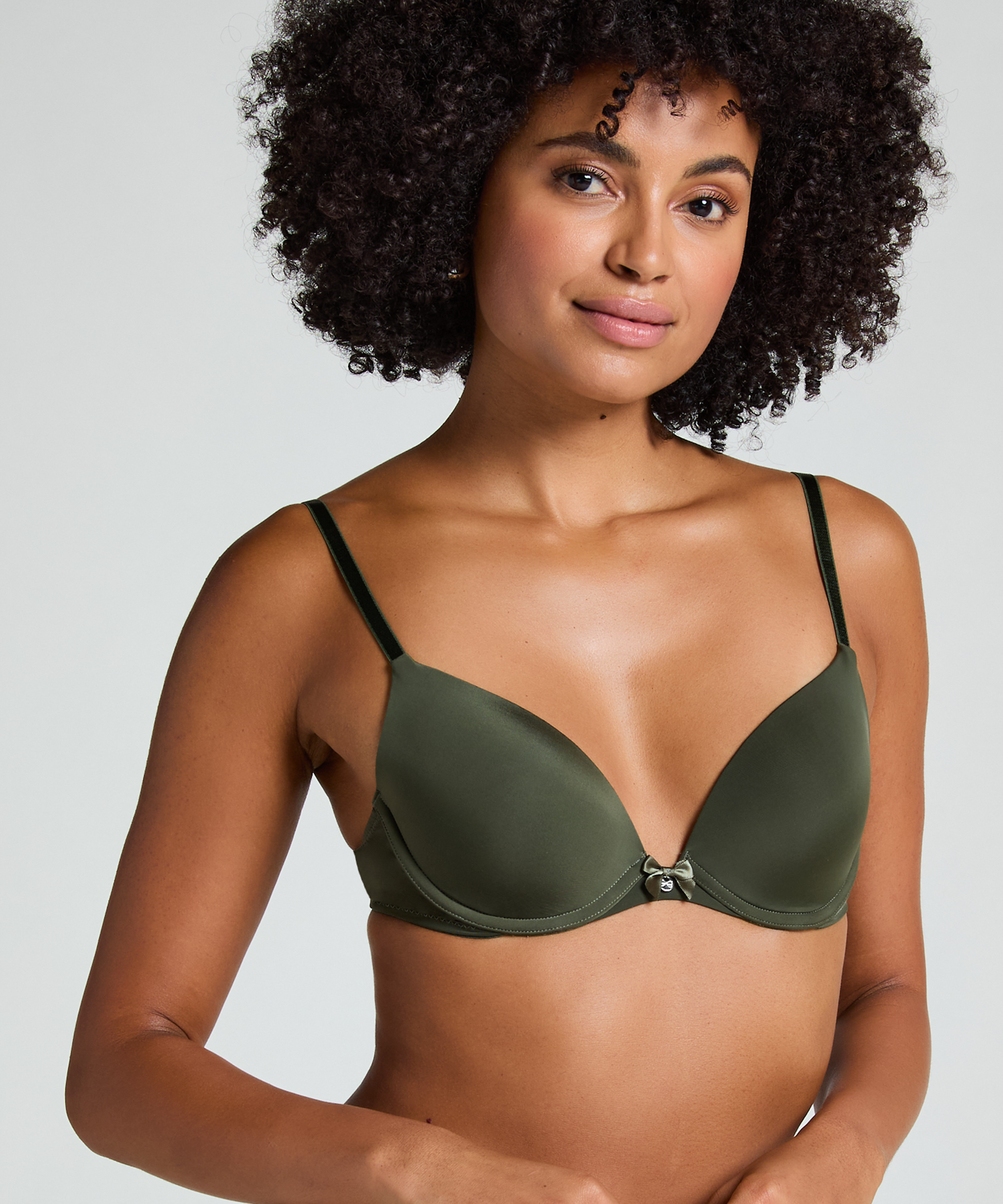 Soutien-gorge à armatures préformé Plunge, Vert, main