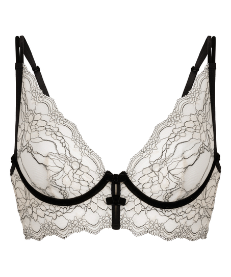 Soutien-gorge à armatures non-rembourré longline Agnes, Blanc