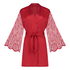 Kimono Satin und Spitze, Rot