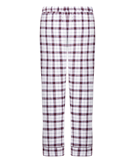 Pyjamahose aus Flanell, Weiß