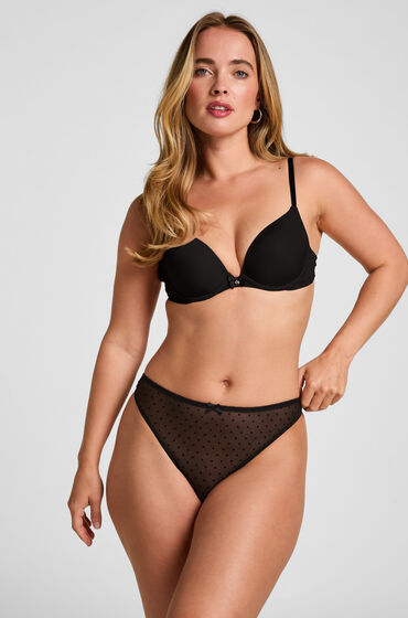 Hunkemöller String taille haute Frankie Noir
