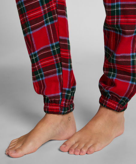 Pyjamahose aus Flanell, Rot
