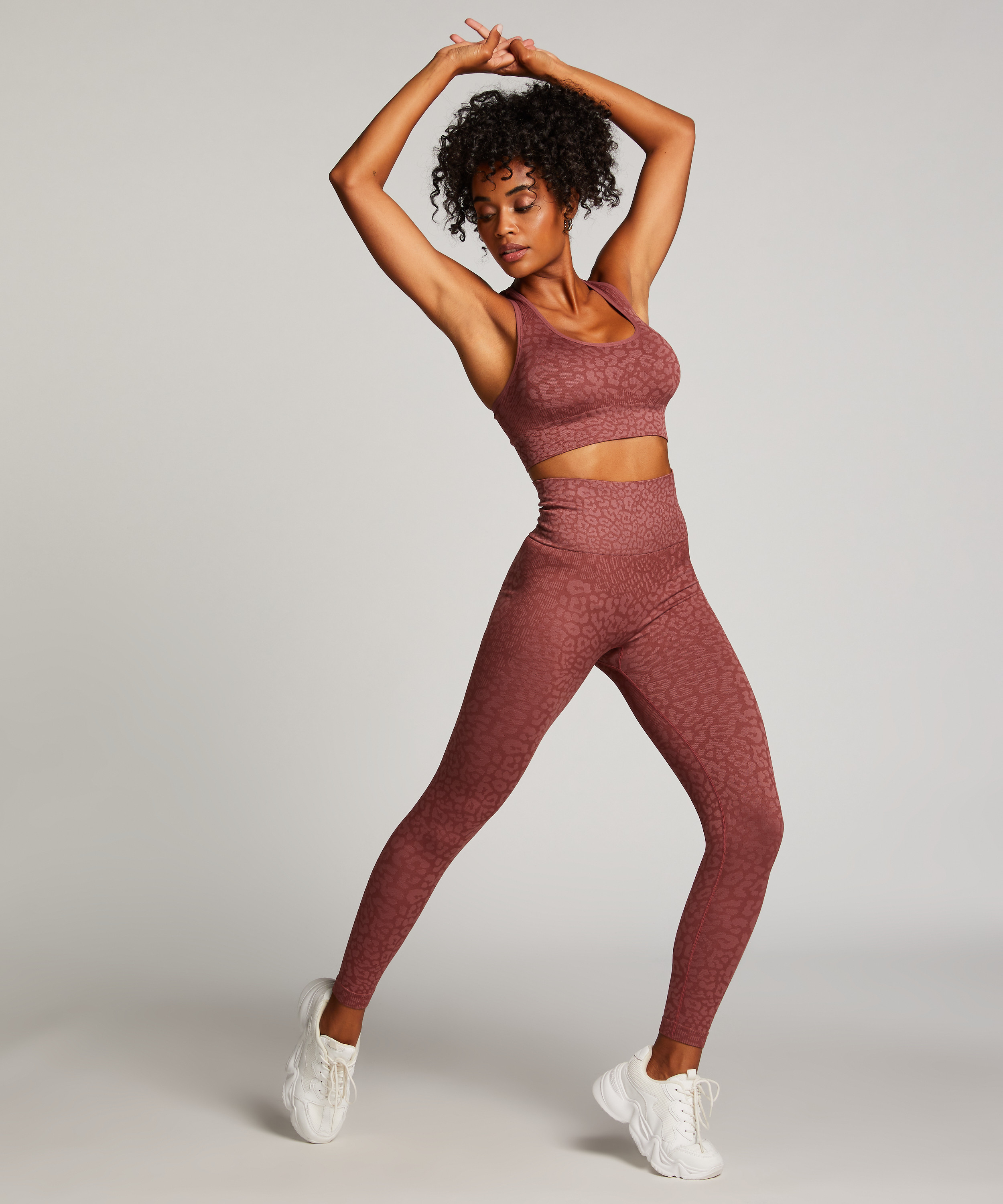 HKMX High Waisted nahtlose Sportleggings, Rose, main