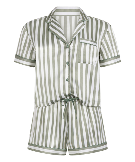 Pyjama en satin, Vert
