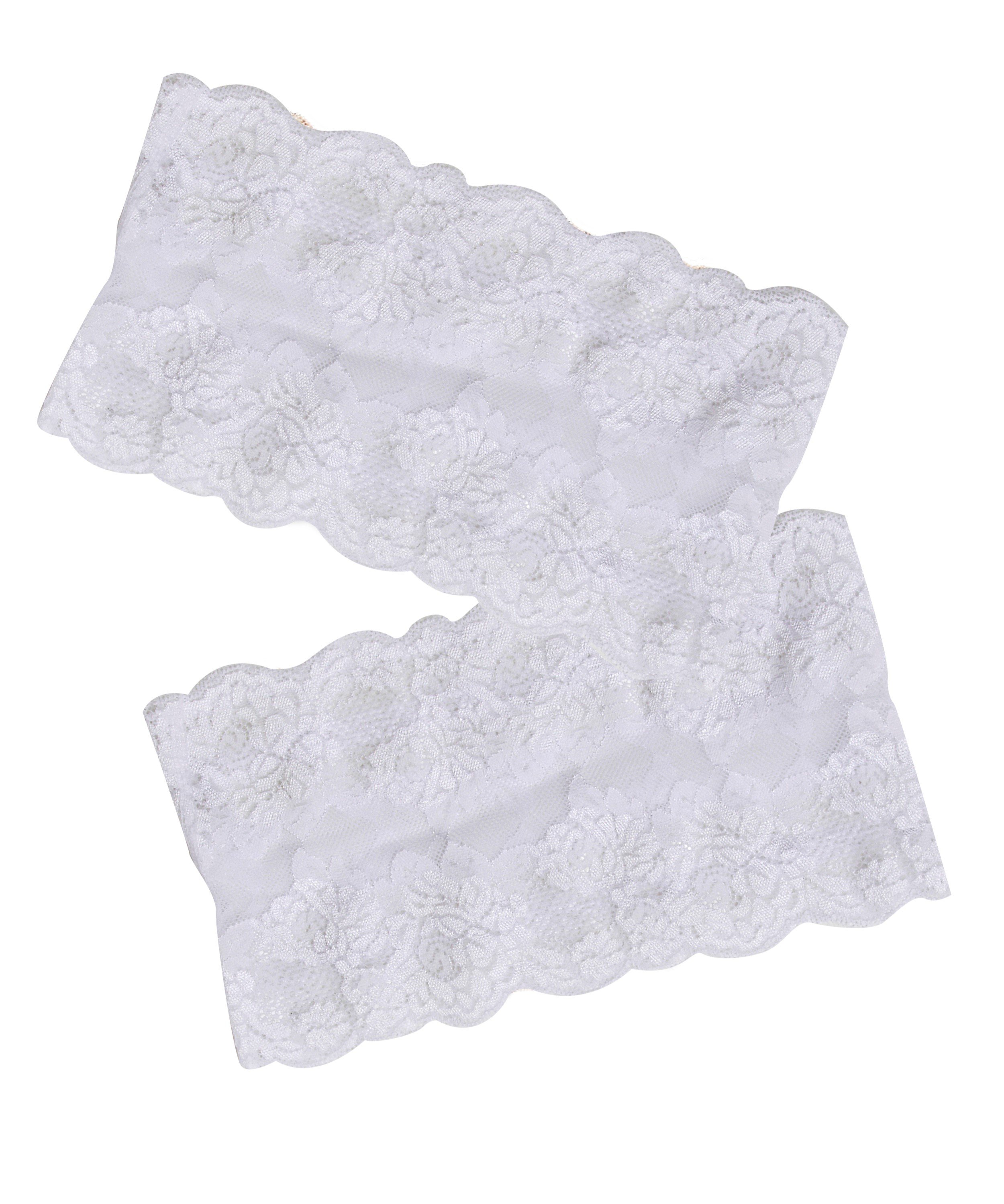 Bandes de cuisses anti-frottements en dentelle, Blanc, main