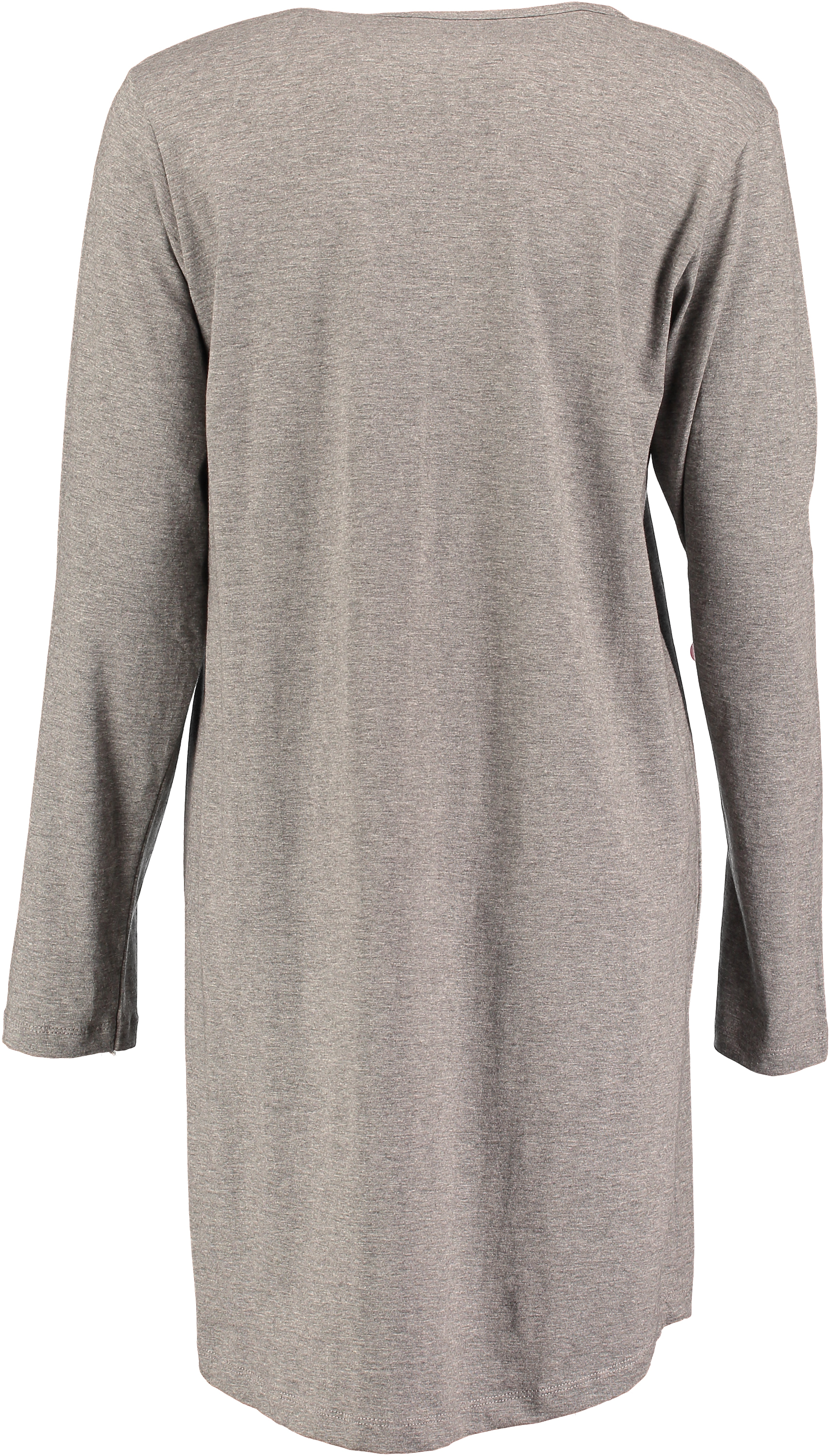 Chemise de nuit à décolleté arrondi et manches longues, Gris, main