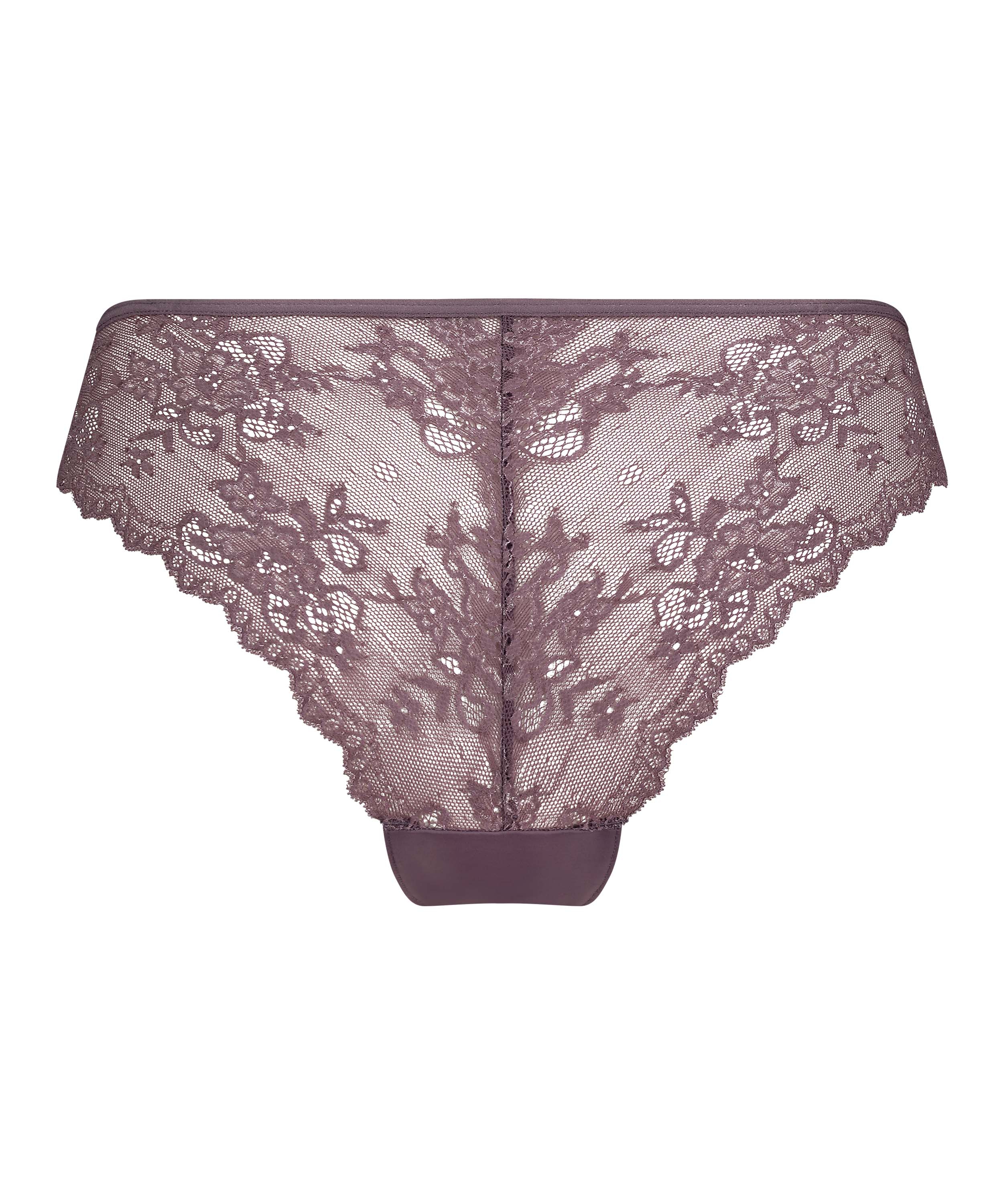 Slip brésilien Invisible Lace Back, Marron, main