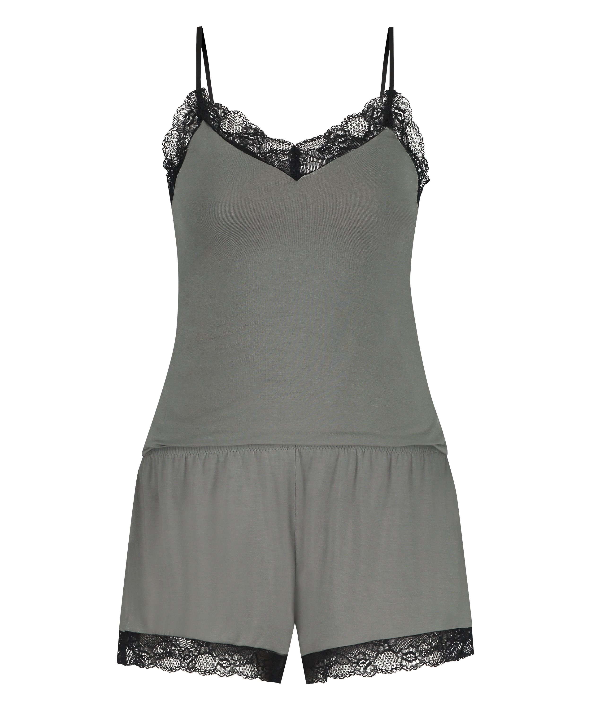Ensemble de pyjama court Cami, Vert, main