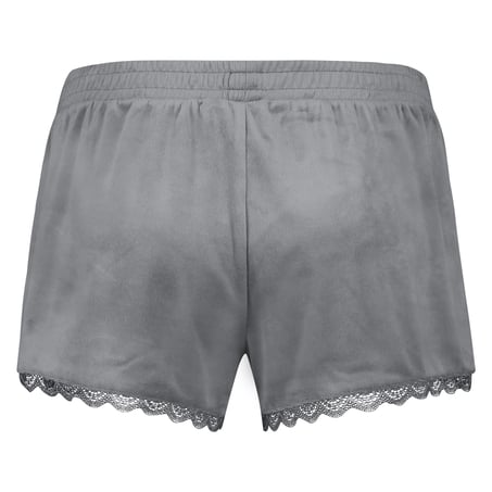 Shorts Velours Lace, Grau