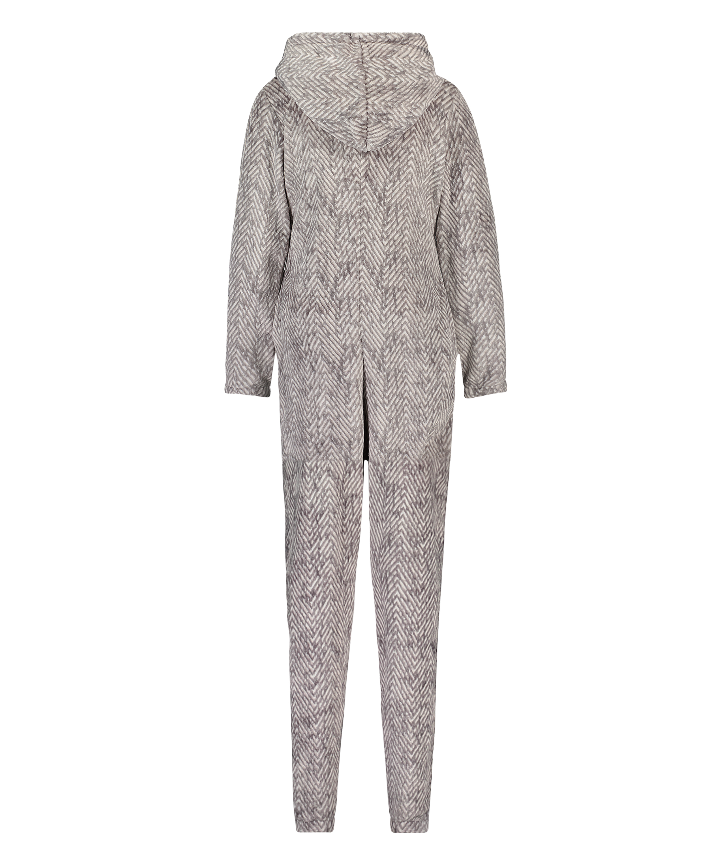 Onesie Flanelle Polaire, Gris, main