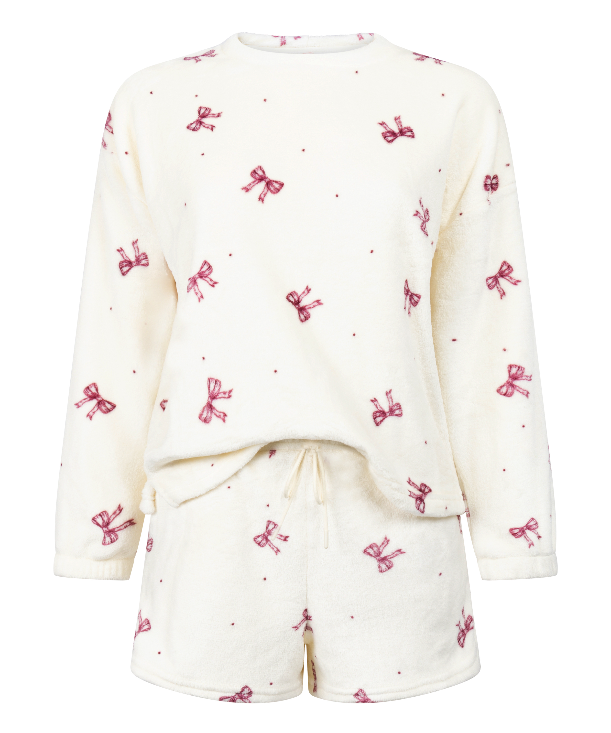 Pyjamaset Fleece, Weiß, main