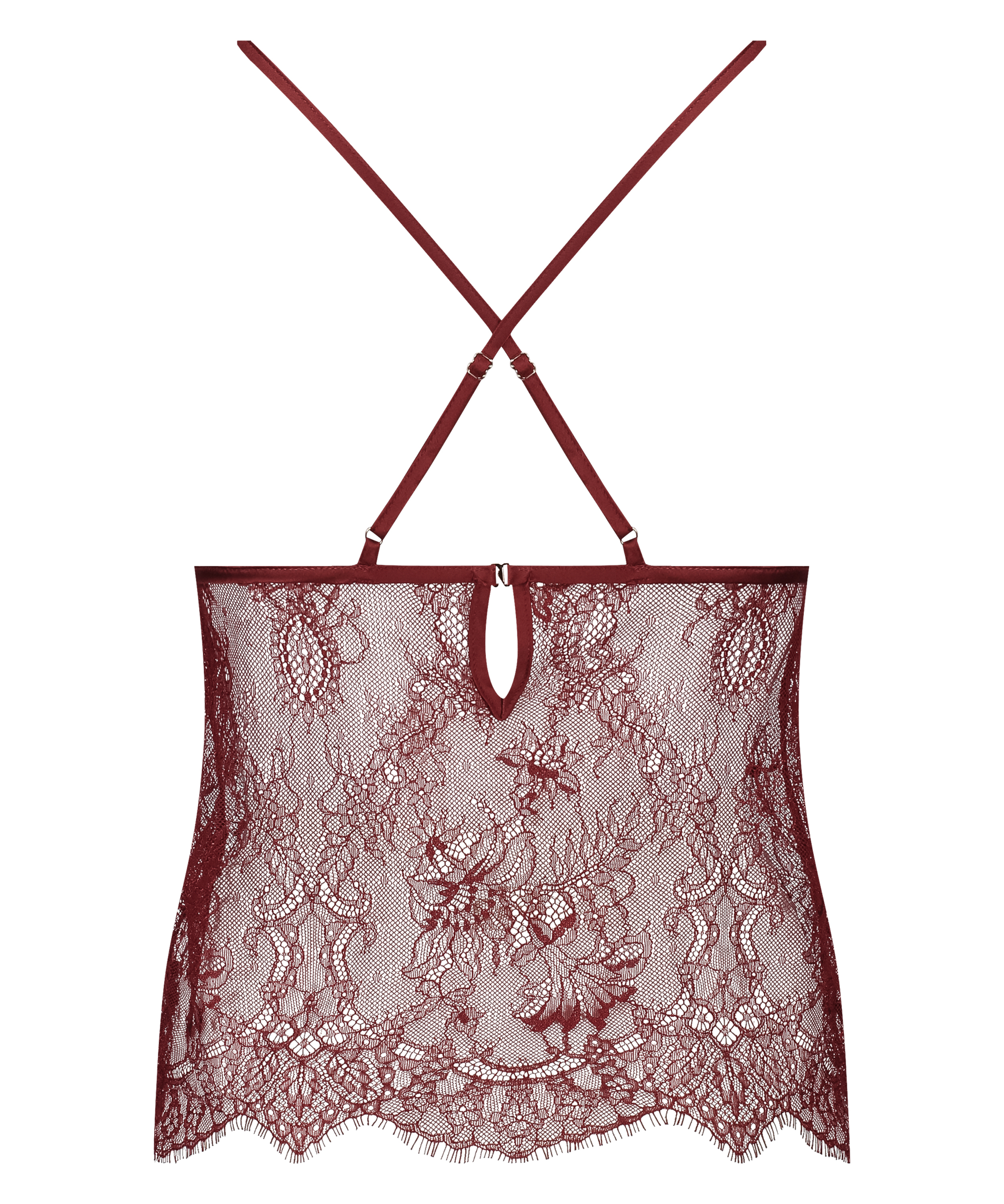 Camisole Lace Delphine, Rouge, main
