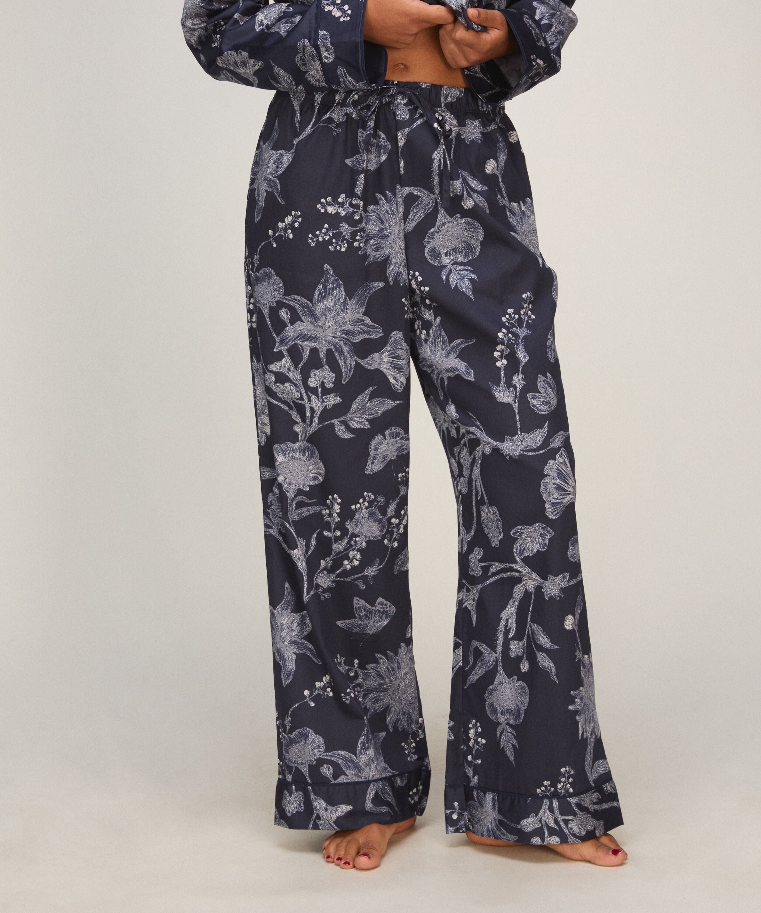 Satinhose, Blau Satinhose, Blau