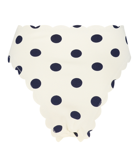 Bas de bikini &eacute;chancr&eacute; Scallop, Blanc