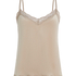 Cami Top Velours Lace, Beige