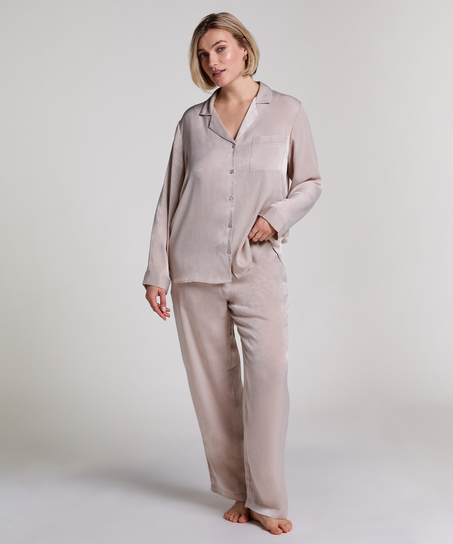 Pantalon Satin, Beige