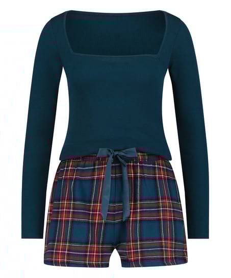 Pyjama set Twill, Bleu