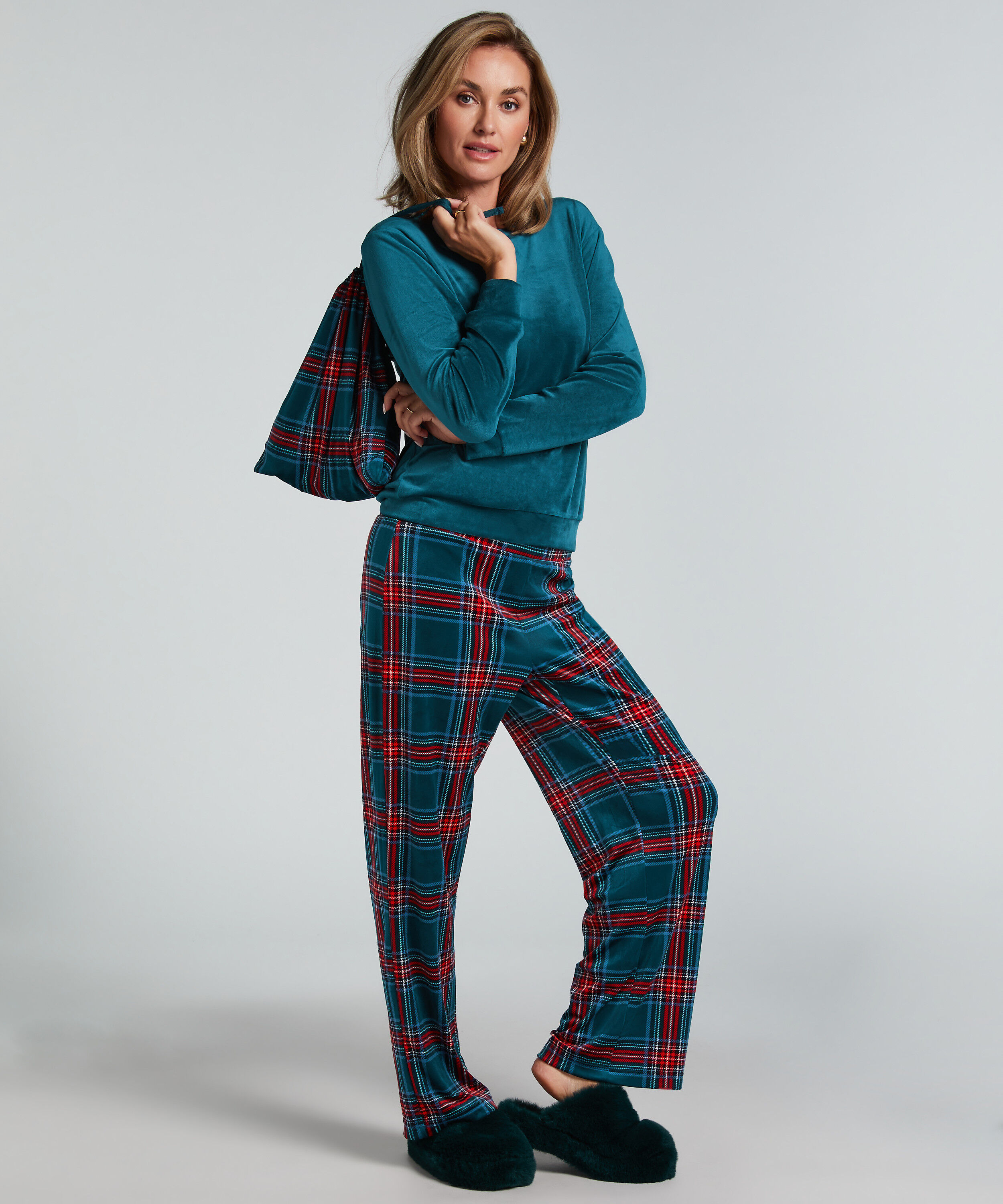 Pyjama-Set mit Tasche, Blau
