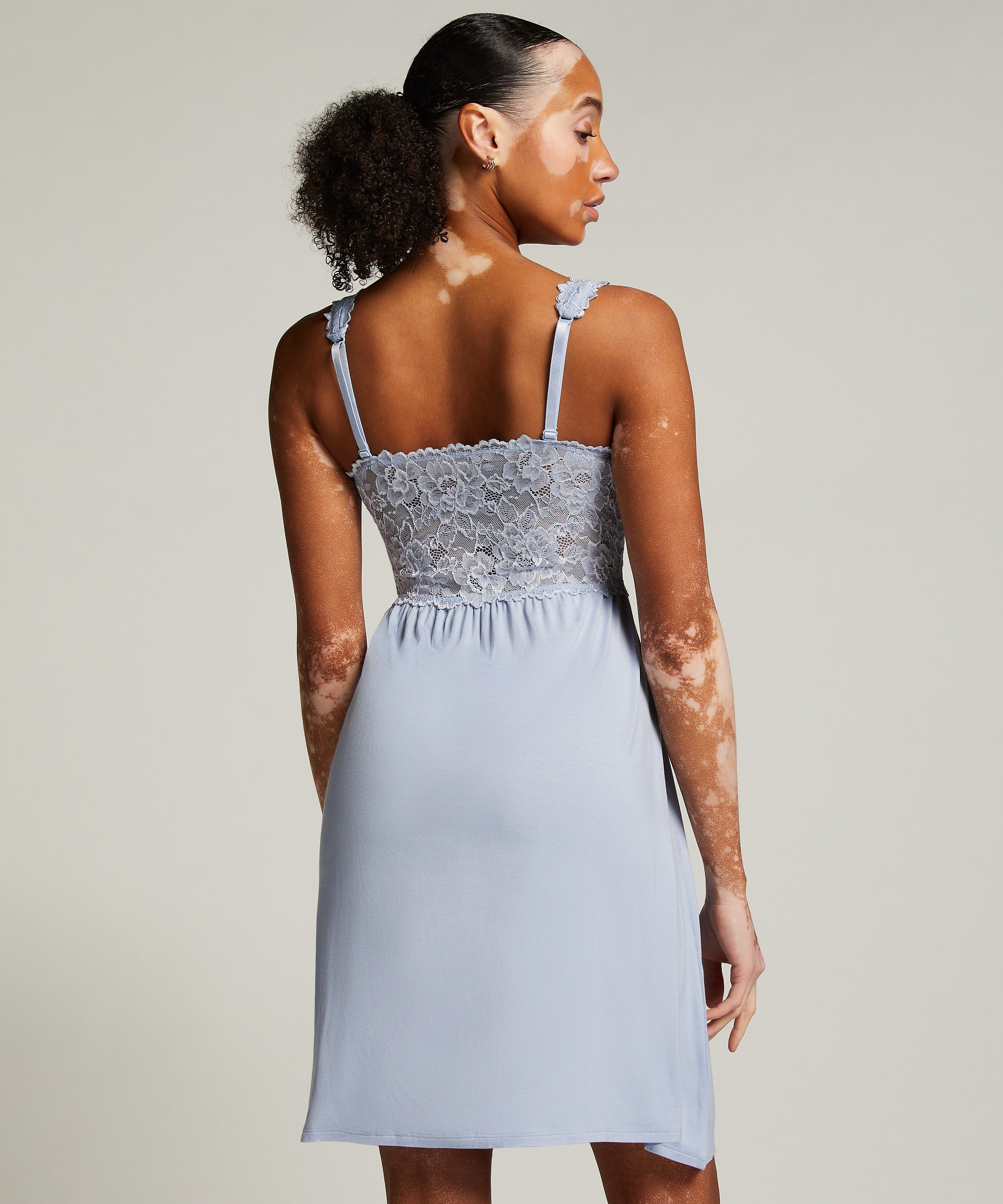 Slipdress Nora Lace, Blau, main