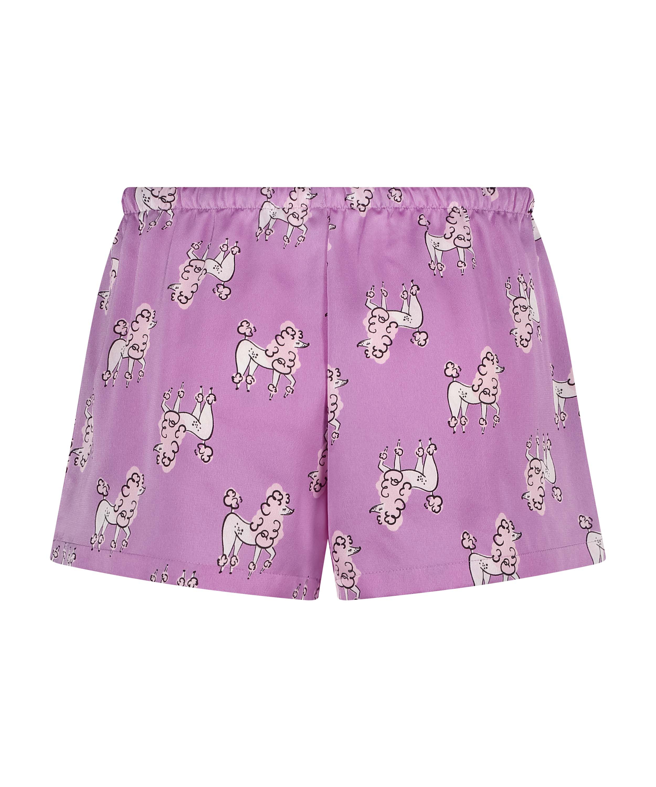 Short de pyjama Satin, Violet, main