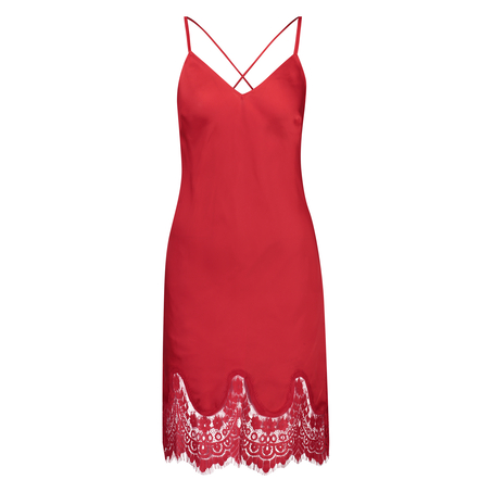 Nuisette Lace Satin, Rouge