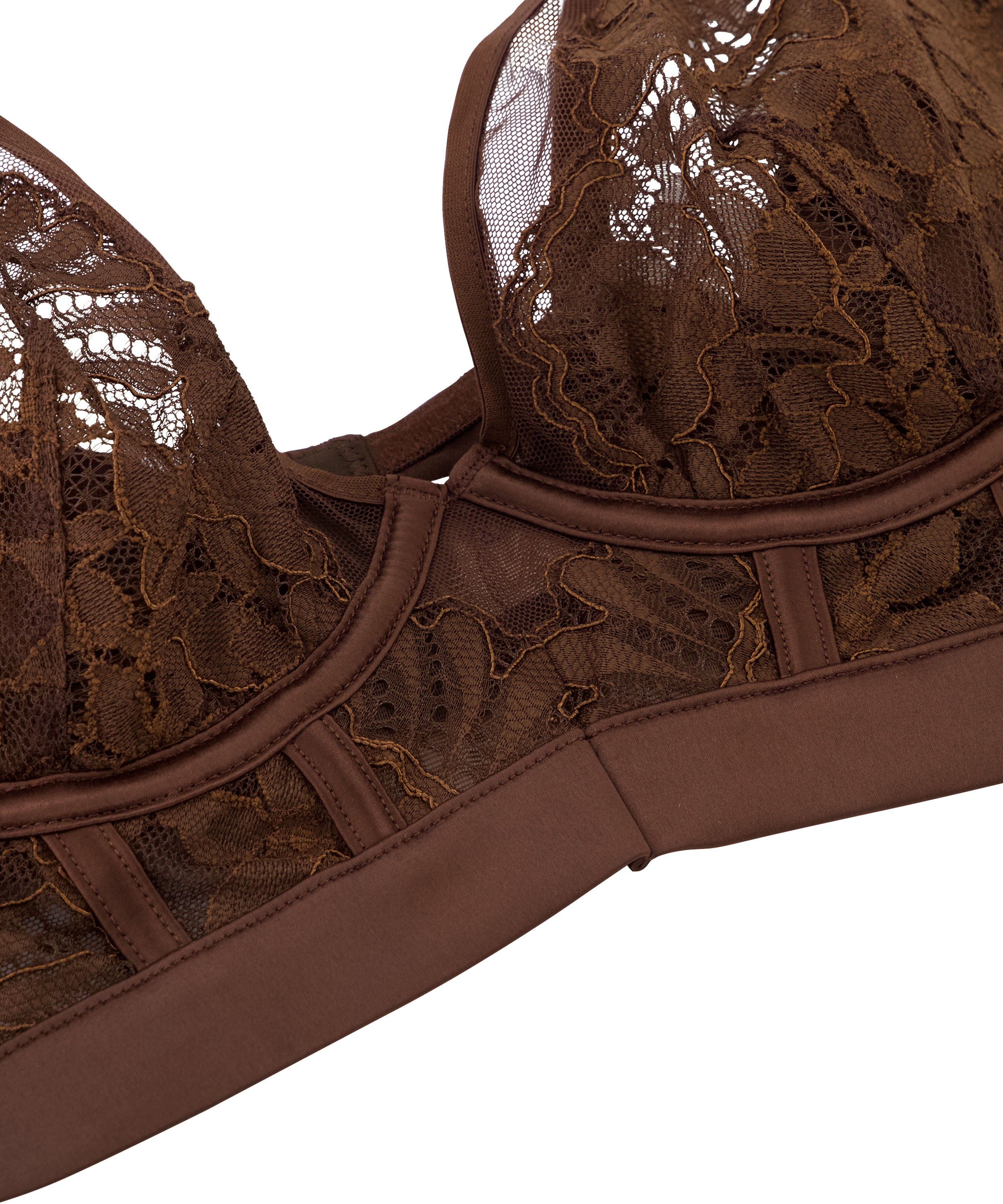 Unwattierter Bügel-BH Kali, Braun, main