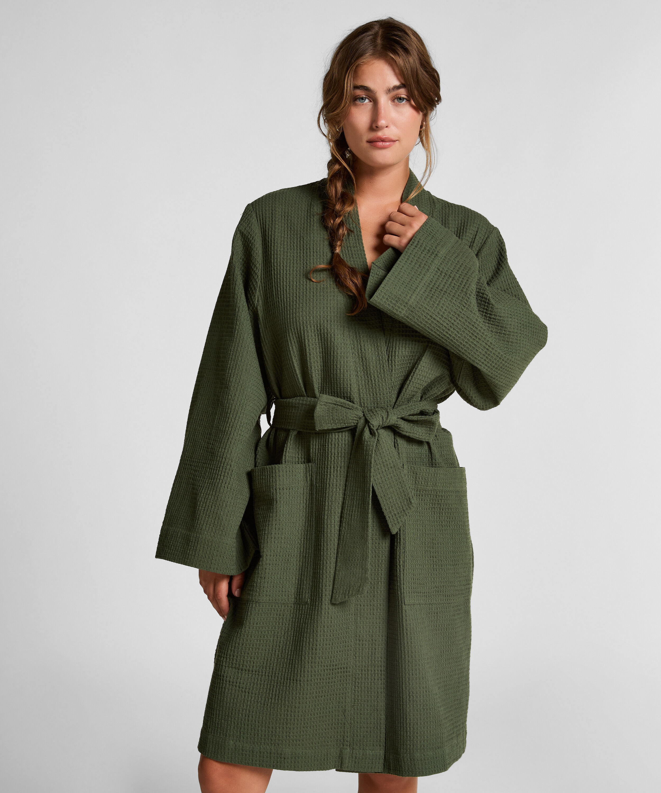 Peignoir gaufré, Vert Peignoir gaufré, Vert